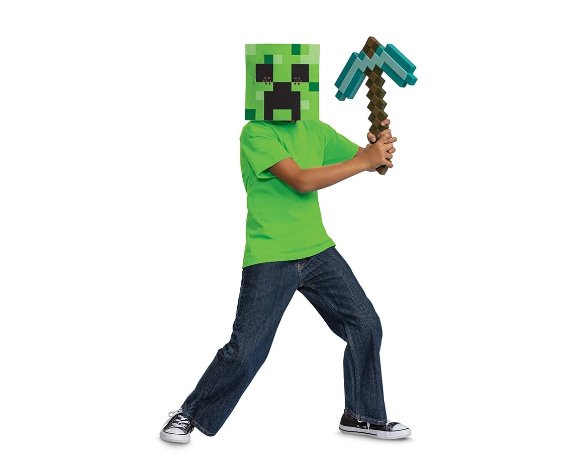 Minecraft Pickaxe and Mask set, (license), one size